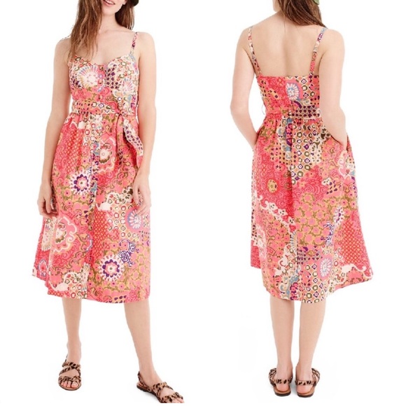 NWT J. Crew Classic Button-Front Poplin Sundress J2429 - Picture 3 of 4